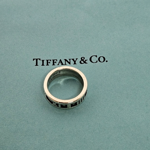Tiffany & Co. 1995 Atlas Ring In Sterling Silver Size 7 - Picture 8 of 9